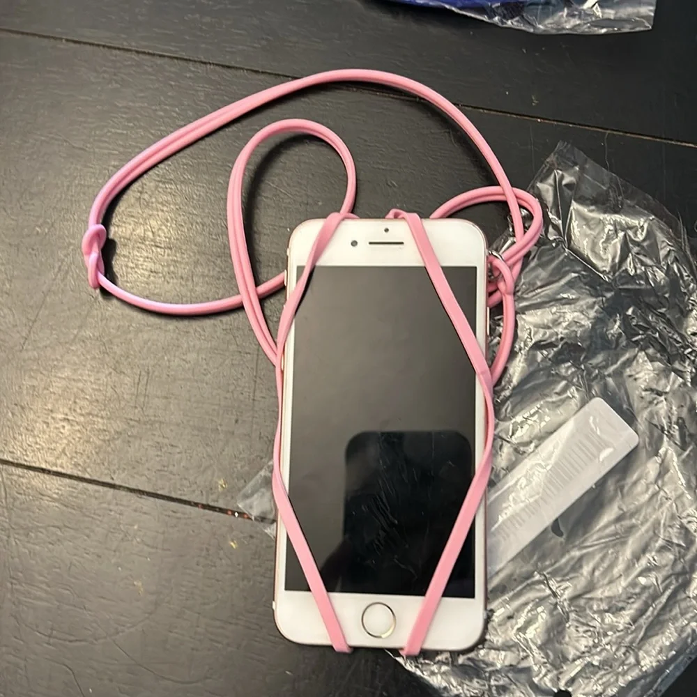 Cell Phone Lanyard - Neck Phone Holder w/ Card Pocket and Silicone Neck Strap -